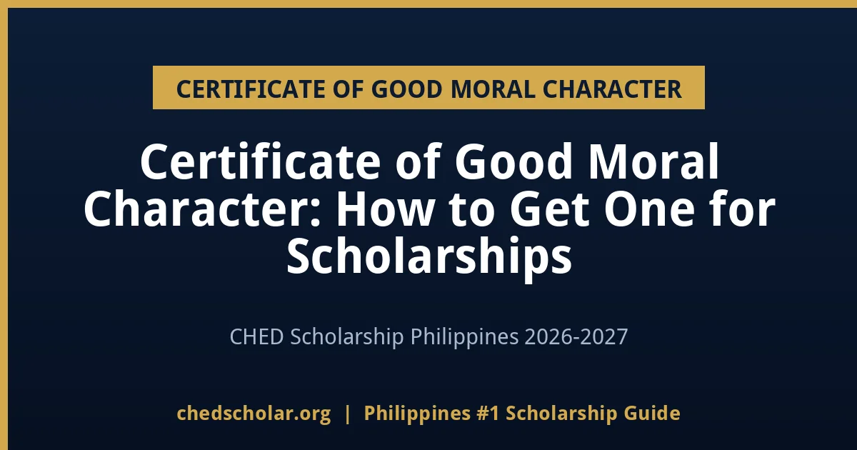 Certificate of Good Moral Character: How to Get One for Scholarships - chedscholar.org