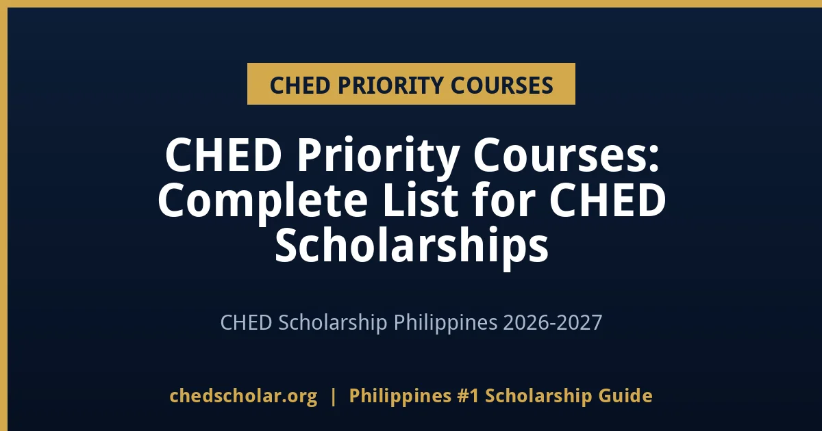 CHED Priority Courses: Complete List for CHED Scholarships - chedscholar.org