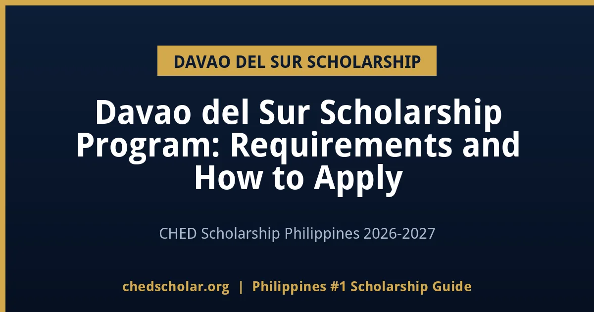 Davao del Sur Scholarship Program: Requirements and How to Apply - chedscholar.org