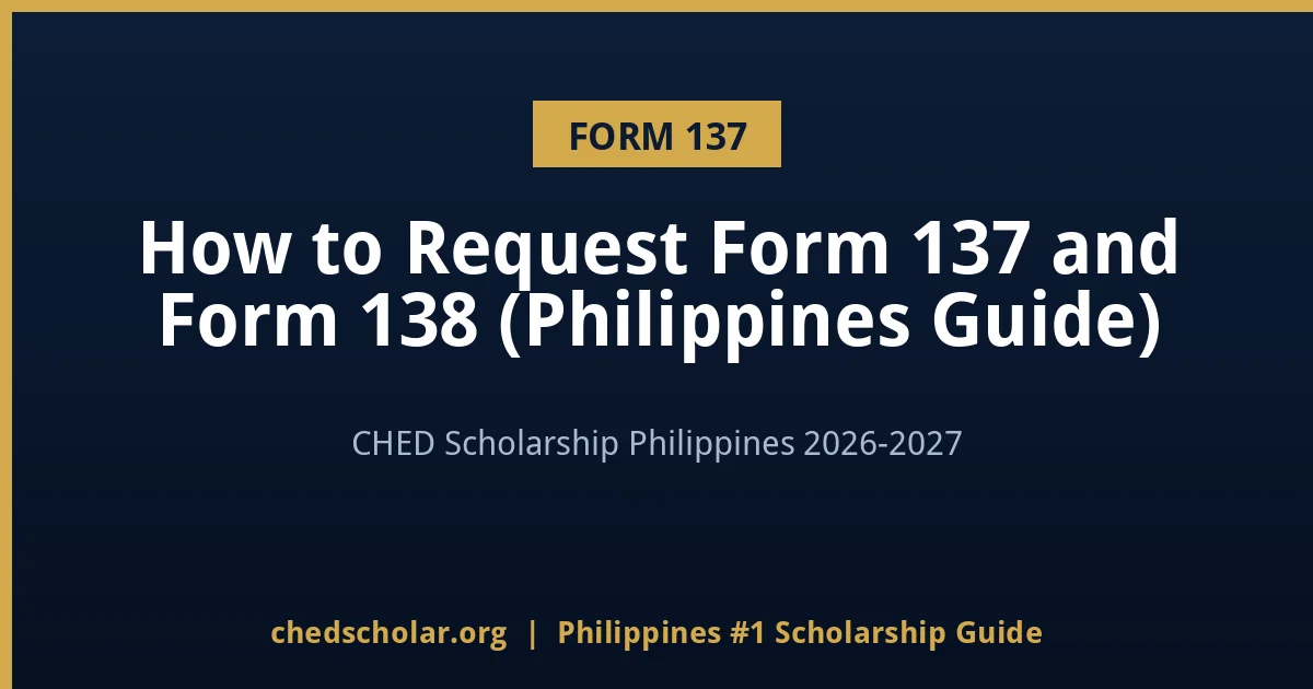 How to Request Form 137 and Form 138 (Philippines Guide) - chedscholar.org